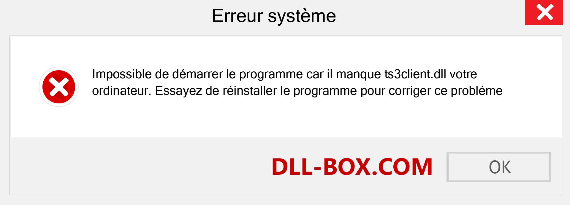 Le fichier ts3client.dll est manquant ?. Télécharger pour Windows 7, 8, 10 - Correction de l'erreur manquante ts3client dll sur Windows, photos, images