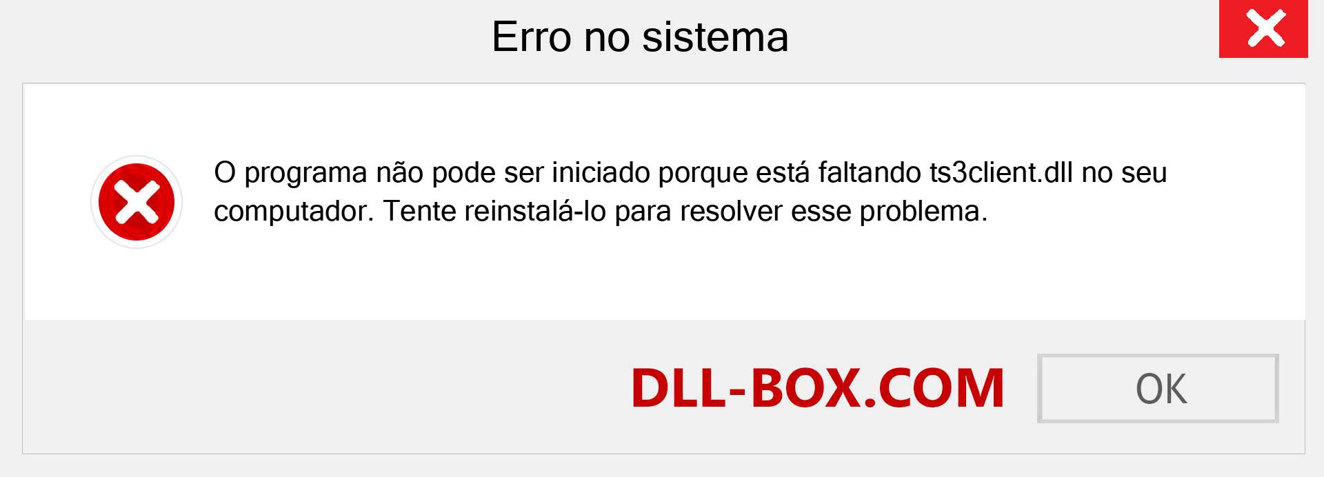 Arquivo ts3client.dll ausente ?. Download para Windows 7, 8, 10 - Correção de erro ausente ts3client dll no Windows, fotos, imagens